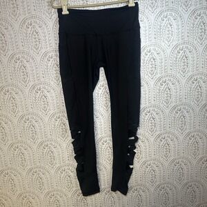 VICTORIA'S SECRET Sport Woman's Size Small Black KNOCKOUT Cutout Design Leggings